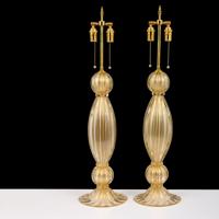 Pair of Large Murano Lamps, Manner of Barovier & Toso - Sold for $1,500 on 11-06-2021 (Lot 73).jpg